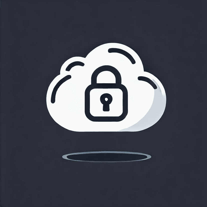 Icon of a cloud with a lock